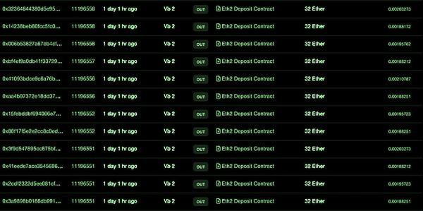 Vitalik Buterin đã gửi 3200 ETH vào hợp đồng tiền gửi Eth2