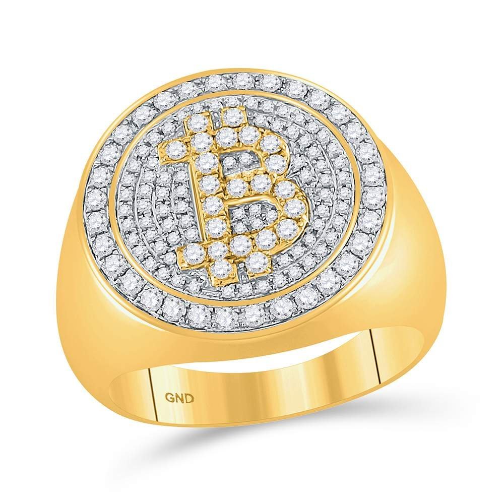 Nhẫn chế tác hình logo Bitcoin bằng đá quý.