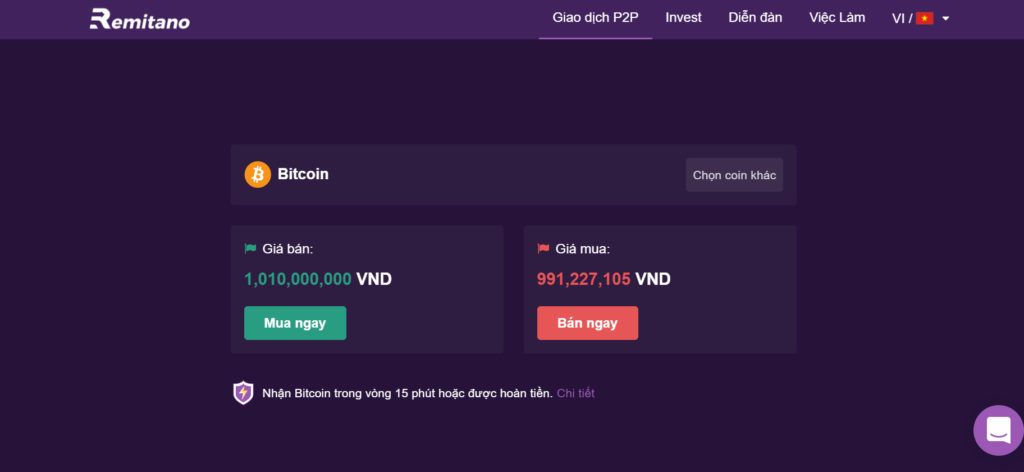 Bitcoin trị giá hơn 1 tỷ VNĐ