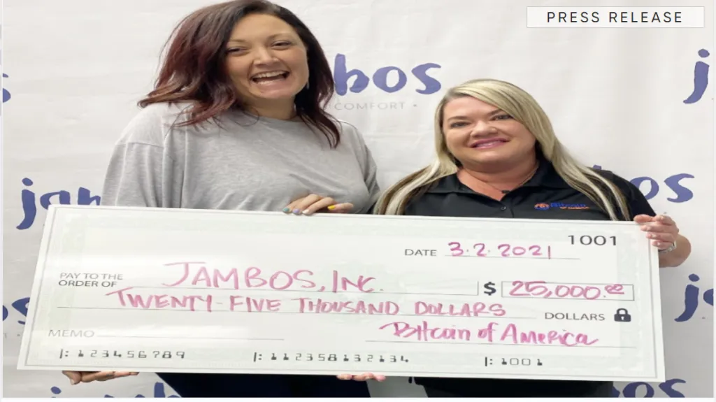 Bitcoin of America khuyên góp 25,000 USD cho Jambos