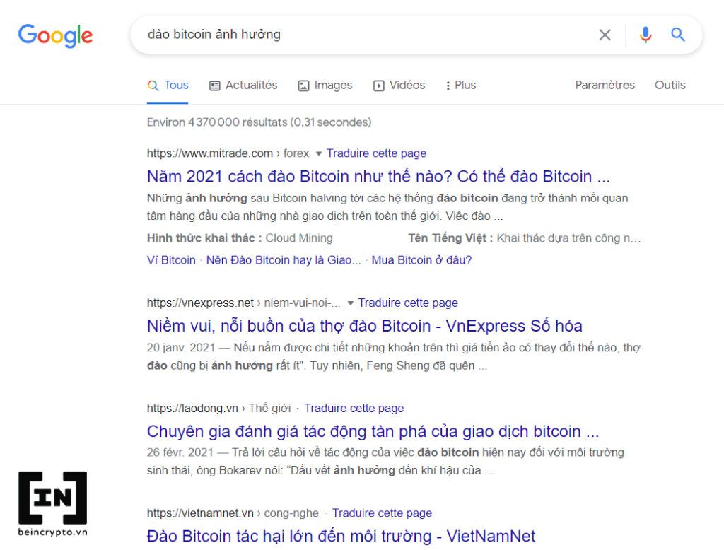 Đào Bitcoin ô nhiễm môi trường
