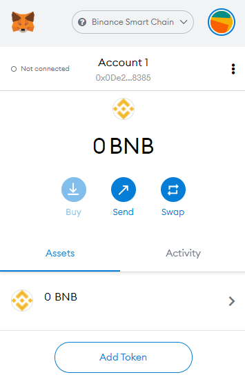 Binance Smart Chain trên MetaMask.