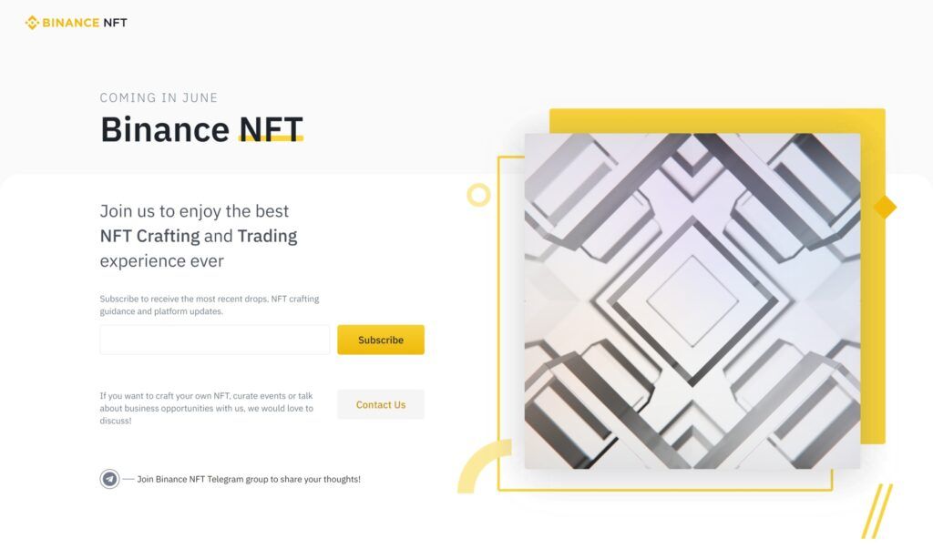 Giao dịch đợi ngày sàn NFT của Binance chính thức ra mắt.