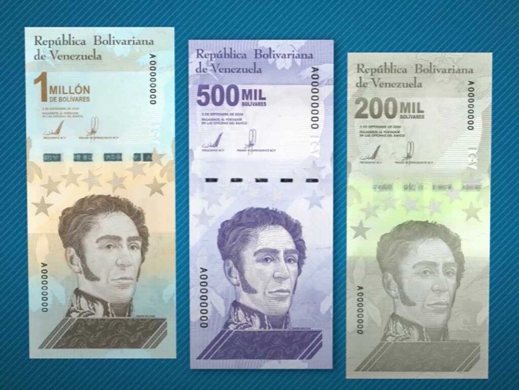 Với mệnh giá cao nhất là 1 triệu Bolivar. Nhưng 3 tờ trên cộng lại vẫn chưa tới 1USD. Nguồn: excelsior.com.mx