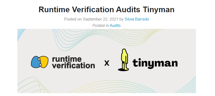 Runtime Verification đã audit dự án hồi tháng 9/2021.