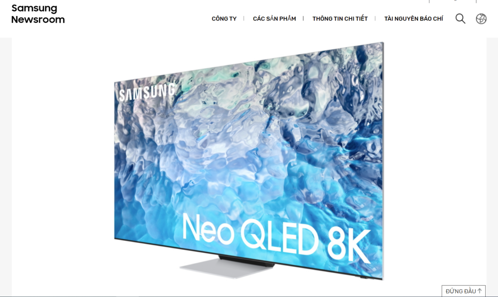 Mẫu TV Neo QLED có nền tảng NFT. Nguồn: news.samsung