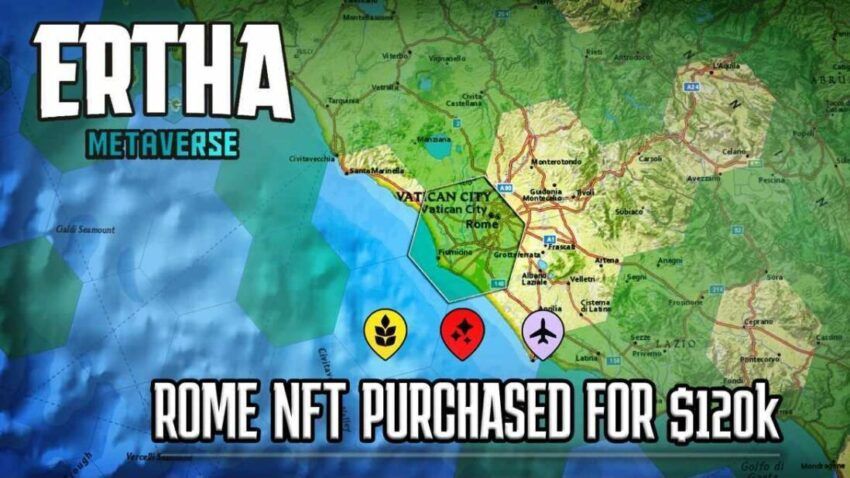 Ertha Metaverse bán Rome NFT với mức giá kỷ lục 120k USD