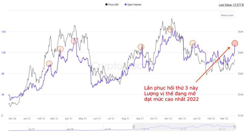 Biến động Open Interest. Nguồn: CryptoQuant.