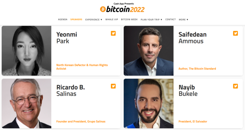 Một số speaker tại sự kiện Bitcoin 2022