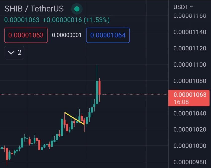 SHIB quay về mốc 0.00001 USD