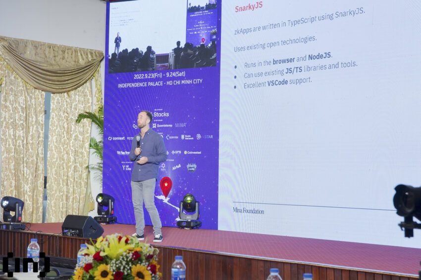 Brian McKenna, Mina Protocol tại buổi 2 sự kiện BUIDL Việt Nam 2022. Nguồn: BeinCrypto