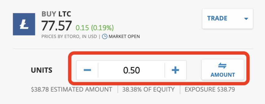 4 bước đơn giản để mua Litecoin (LTC) - bước 4: Tạo lệnh hoặc mua litecoin (LTC) với giá hiện tại