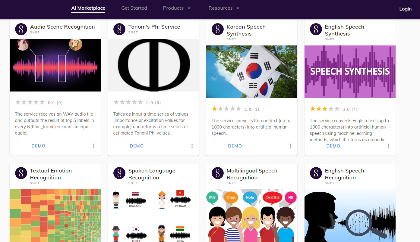 SingularityNET AI marketplace