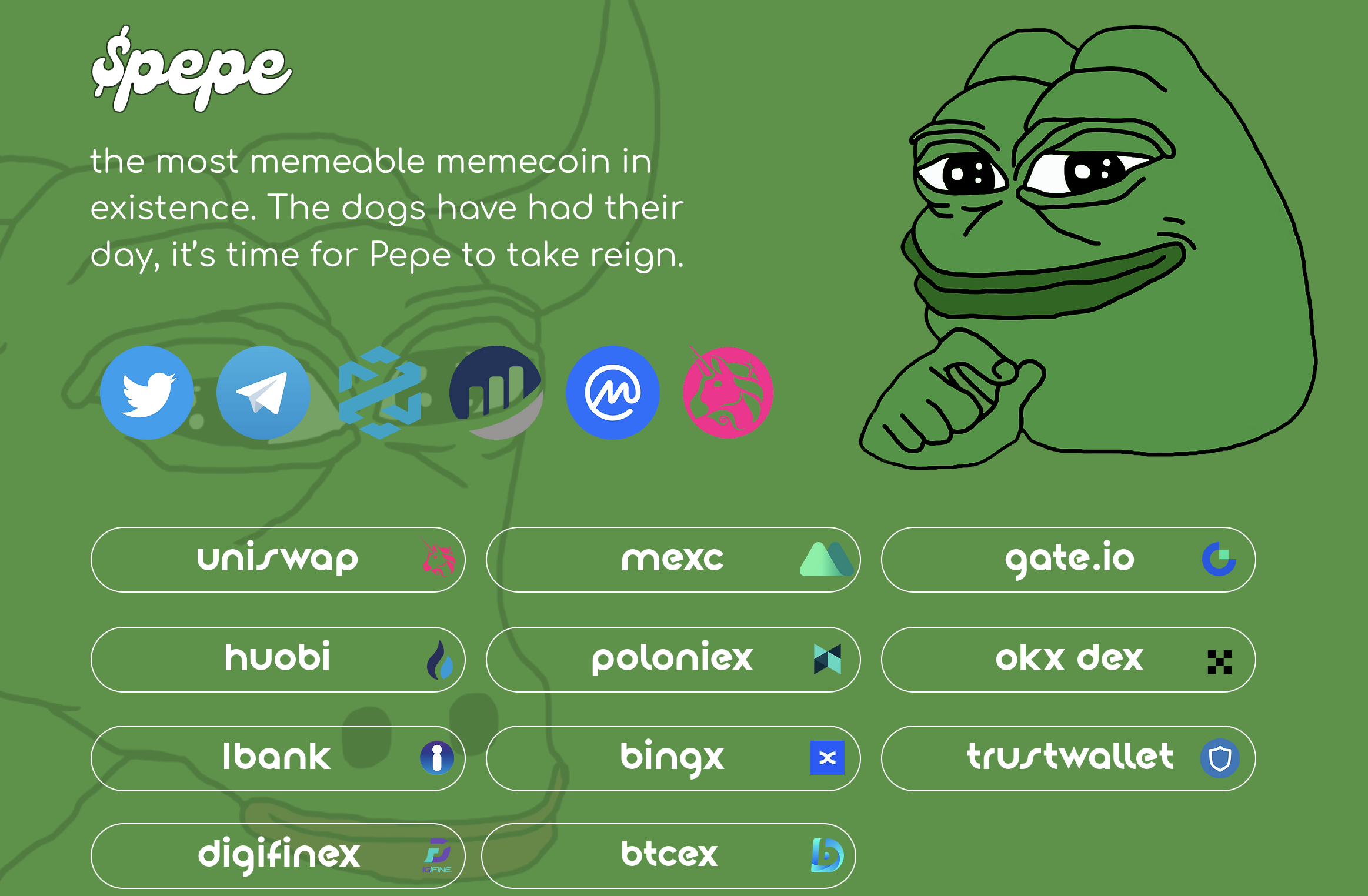 PEPE Crypto lấy hình tượng của meme Pepe the Frog