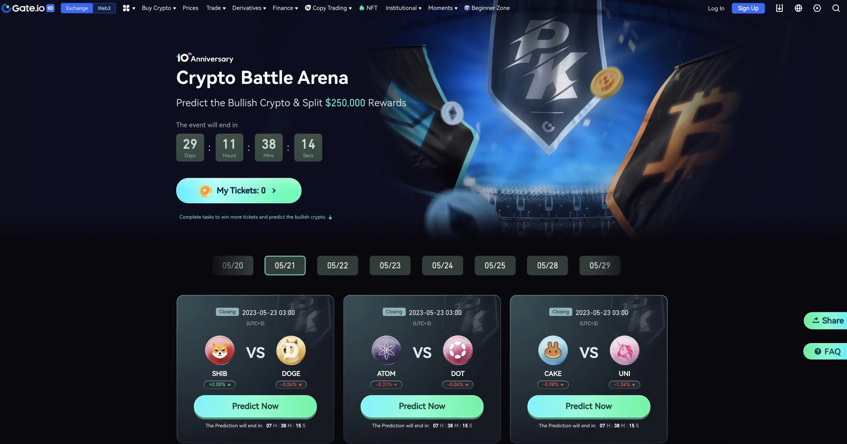 Crypto Battle Arena on Gate.io