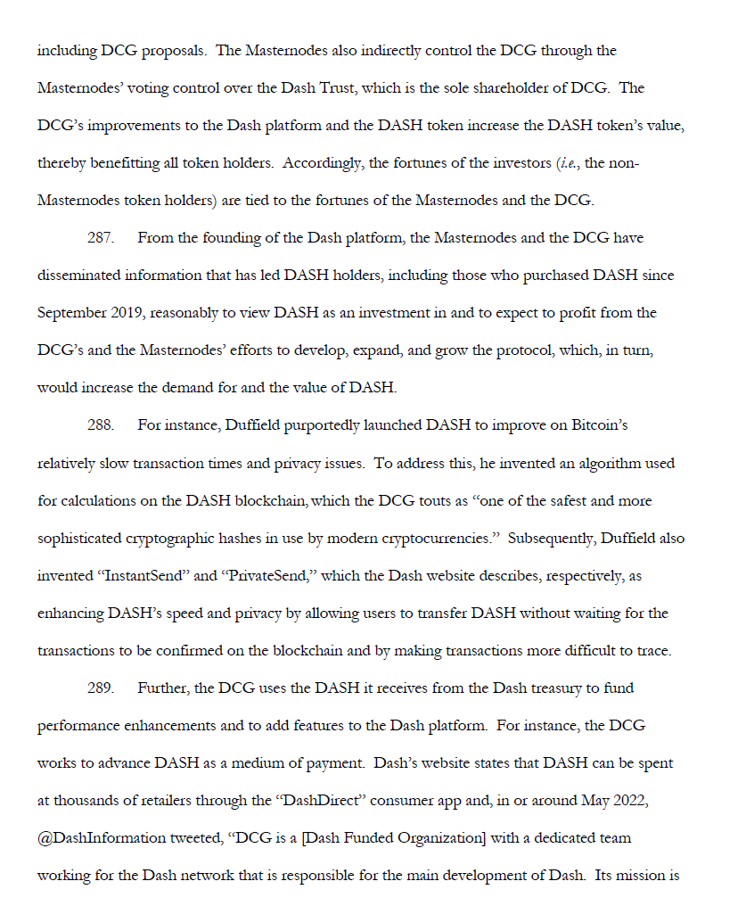 DASH được gọi tên trong bản cáo trạng của SEC. Nguồn: Wu Blockchain
