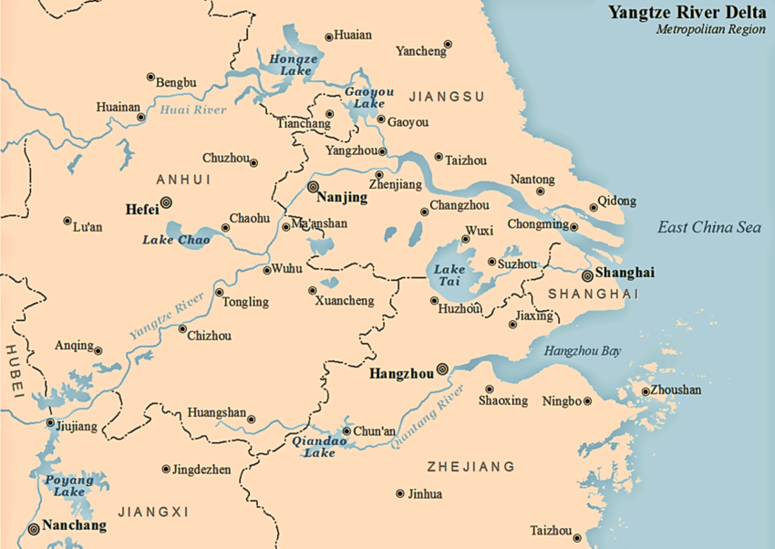 Một hình ảnh của khu vực đồng bằng sông Dương Tử. Nguồn: Seasonsinthesun