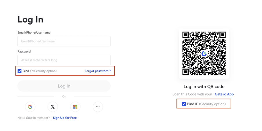 Tính năng Bind IP trên Gate.io