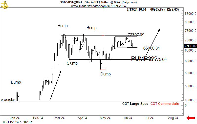 Phân tích kỹ thuật giá Bitcoin. Nguồn: Peter Brandt.