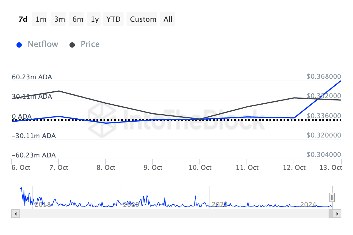 Cardano Large Holders Netflow