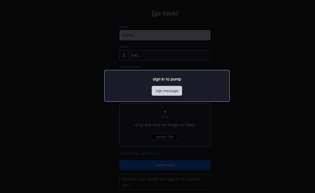Tạo coin trên Pump Fun